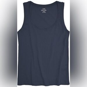 J.Crew Slub Cotton Tank - Navy